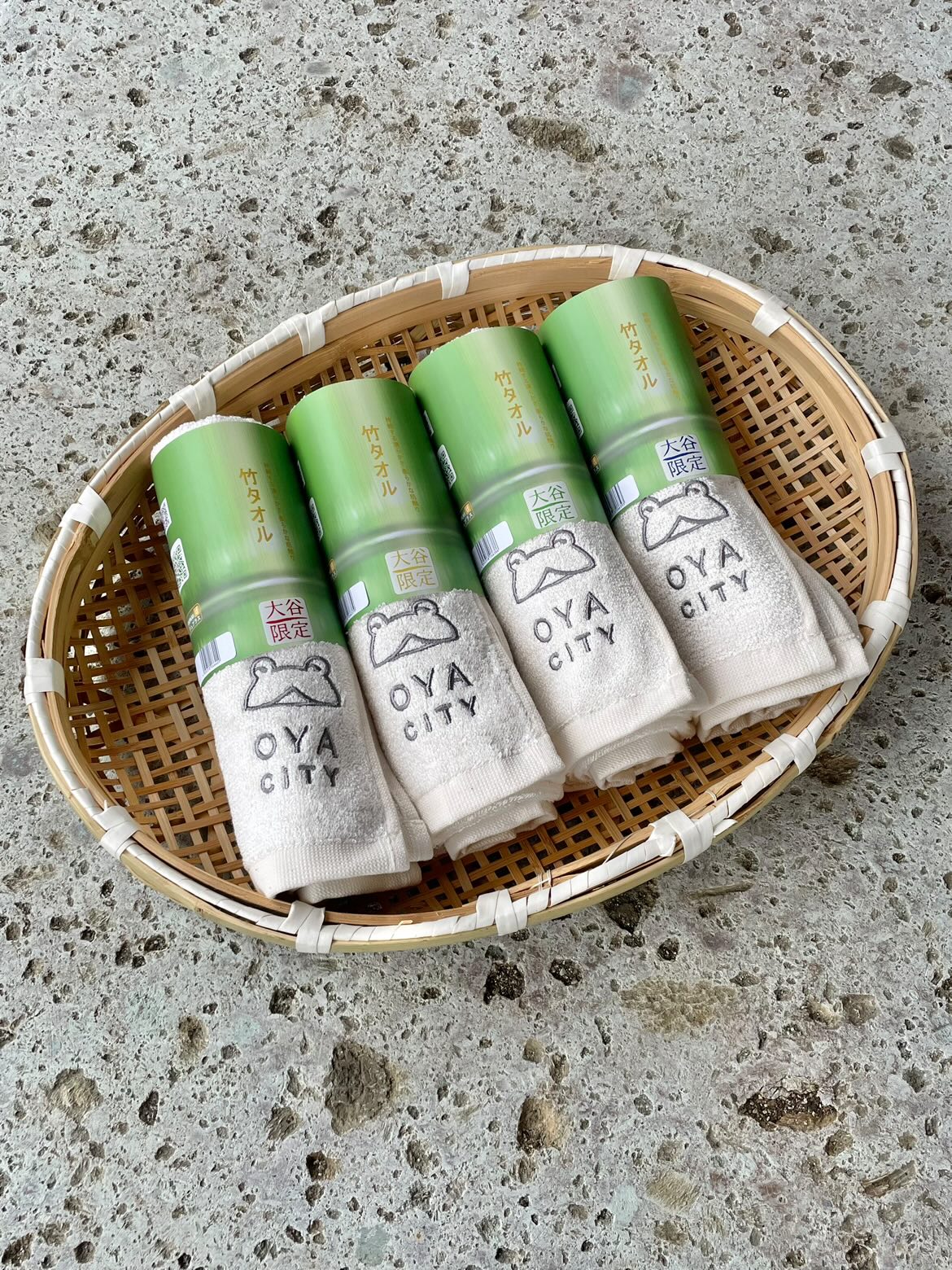 竹フェイスタオル「大谷限定 無事カエル」